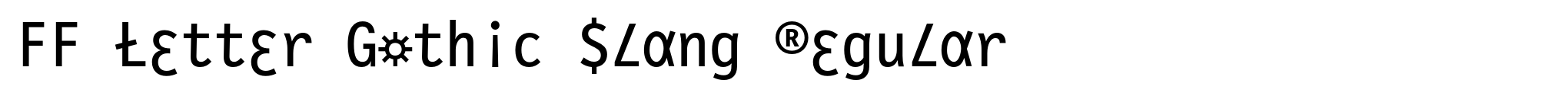 FF Letter Gothic Slang Regular image